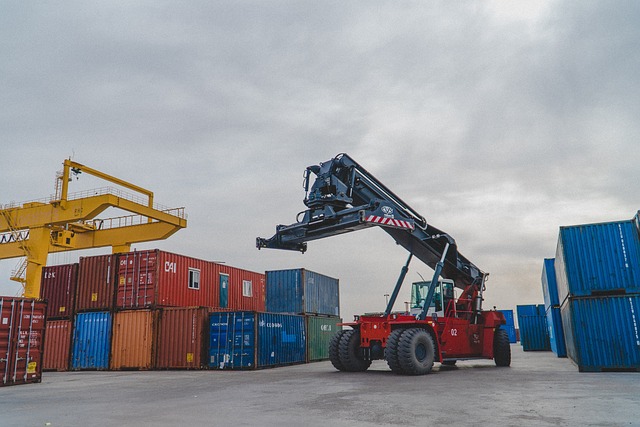 crane, shipping container, logistics